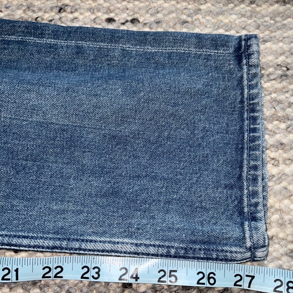 MOTHER High Waisted Rider Blue Distressed Ankle Jeans - Picture 8 of 8